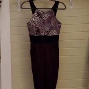 Purple Animal Print Cocktail Dress